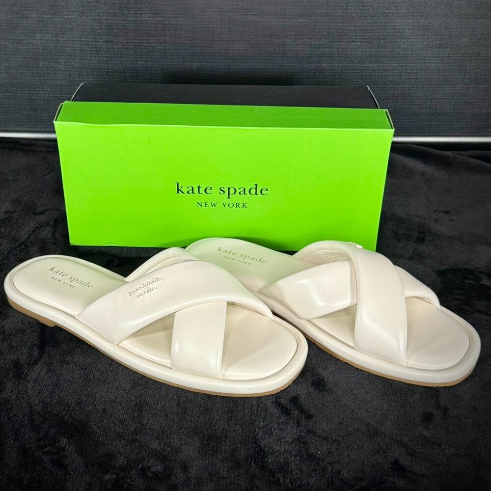 Kate Spade New York Cream Rio Crisscross Slide Sandals‎